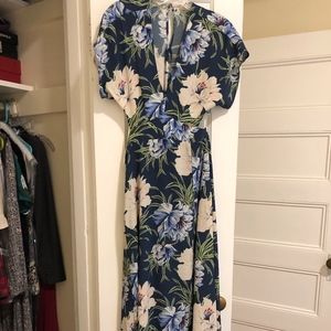 dRA Blue Floral Maxi Dress